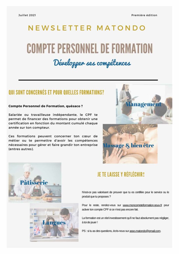 Newsletter Juillet 2021