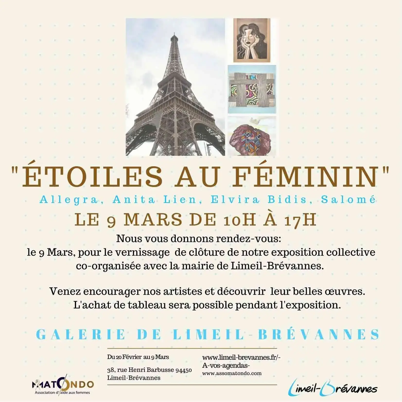 Exposition les « Étoiles au féminin » le 9 mars 2024